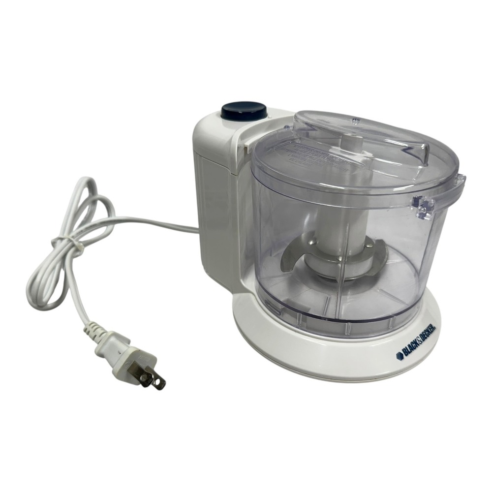 Black & Decker HC306 1.5 Cup Mini Food Processor Chopper 70W White Tested